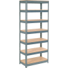 Global Industrial Extra Heavy Duty Shelving 36"W x 18"D x 84"H With 7 Shelves, Wood Deck, Gry