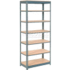 Global Industrial™ Heavy Duty Shelving 36"W x 18"D x 96"H With 7 Shelves - Wood Deck - Gray