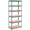 Global Industrial Extra Heavy Duty Shelving 36"W x 24"D x 96"H With 6 Shelves, Wood Deck, Gry