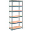 Global Industrial™ Extra Heavy Duty Shelving 36"W x 24"D x 96"H With 6 Shelves, Wood Deck, Gry