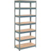 Global Industrial Extra Heavy Duty Shelving 36"W x 12"D x 96"H With 7 Shelves, Wood Deck, Gry