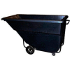 Bayhead Products Medium Duty Plastic Tilt Truck, 1-1/10 Cu. Yd. Cap, 1200 Lbs. Cap, Black
