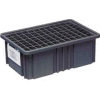 Quantum Conductive Dividable Grid Container - DG93080CO, 22-1/2"L x 17-1/2"W x 8"H, Black - Pkg Qty 3