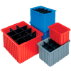 Akro-Mils Akro-Grid Dividable Container 33166 16-1/2 x 10-7/8 x 6 Red - Pkg Qty 8