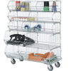 Global Industrial Modular Wire Stacking Bin Basket Rack, 36"W x 20"D x 51"H, 5 Wire Bins