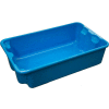 Molded Fiberglass Nest and Stack Tote 780208 - 17-7/8" x10"-5/8" x 5" Blue - Pkg Qty 10