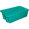 Molded Fiberglass Nest and Stack Tote 780508 - 24-1/4" x 14-3/4" x 8" Green - Pkg Qty 10