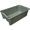 Molded Fiberglass Toteline Nest and Stack Tote 780508 - 24-1/4" x 14-3/4" x 8", Gray - Pkg Qty 10