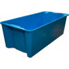 Molded Fiberglass Nest and Stack Tote 780008 with Wire - 42-1/2&quot; x 20&quot; x 14-1/4&quot;, Blue