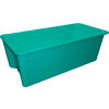 Molded Fiberglass Nest and Stack Tote 780008 with Wire - 42-1/2" x 20" x 14-1/4", Green