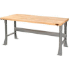 Global Industrial™ Extra Long Workbench w/ Maple Square Edge Top, 72"W x 36"D, Gray