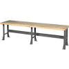 Global Industrial™ Extra Long Workbench w/ Maple Square Edge Top, 120"W x 30"D, Gray