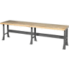 Global Industrial Extra Long Workbench w/ Maple Square Edge Top, 144"W x 36"D, Gray
