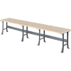 Global Industrial Extra Long Workbench w/ Shop Top Safety Edge, 180"W x 30"D, Gray