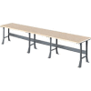 Global Industrial™ Extra Long Workbench w/ Shop Top Safety Edge, 216"W x 30"D, Gray