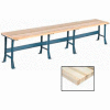 Global Industrial™ Production Workbench w/ Maple Square Edge Top, 180"W x 36"D, Gray