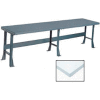 Global Industrial Production Workbench w/ Laminate Square Edge Top, 96"W x 36"D, Gray