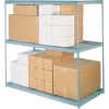 Global Industrial Wide Span Rack 48Wx36Dx60H, 3 Shelves Wire Deck 1200 Lb Cap. Per Level, Gray