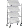 Nexel® Slant Wire Shelving Suture Cart, 4 Shelves, 48"W x 18"L x 69"H