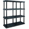 Structural Plastic Adjustable Vented Shelving, 66"W x 24"D x 72"H, Black