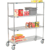 Nexel® E-Z Adjust Wire Shelf Truck 48x18x69 1200 Pound Capacity with Brakes