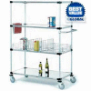 Nexel® Stainless Steel Shelf Truck 36x18x69 1200 Lb. Capacity with Brakes