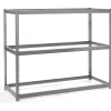 Global Industrial Wide Span Rack 48Wx36Dx60H, 3 Shelves No Deck 1200 Lb Cap. Per Level, Gray