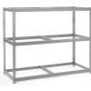 Global Industrial Wide Span Rack 60Wx36Dx60H, 3 Shelves No Deck 1200 Lb Cap. Per Level, Gray