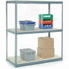 Global Industrial Wide Span Rack 60Wx48Dx84H, 3 Shelves Wood Deck 1200 Lb Cap. Per Level, Gray