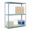 Global Industrial Wide Span Rack 96Wx36Dx84H, 3 Shelves Wood Deck 800 Lb Cap. Per Level, Gray