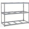 Global Industrial™ Wide Span Rack 96Wx48Dx96H, 3 Shelves No Deck 800 Lb Cap. Per Level, Gray