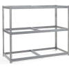 Global Industrial Wide Span Rack 60Wx48Dx84H, 3 Shelves No Deck 1200 Lb Cap. Per Level, Gray