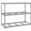 Global Industrial Wide Span Rack 96Wx48Dx84H, 3 Shelves No Deck 1100 Lb Cap. Per Level, Gray