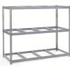 Global Industrial Wide Span Rack 96Wx36Dx96H, 3 Shelves No Deck 1100 Lb Cap. Per Level, Gray