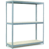 Global Industrial Wide Span Rack 72Wx48Dx60H, 3 Shelves Wood Deck 900 Lb Cap. Per Level, Gray