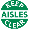 Floor Signs - Keep Aisles Clear