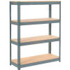 Global Industrial&#153; Extra Heavy Duty Shelving 48&quot;W x 24&quot;D x 60&quot;H With 4 Shelves, Wood Deck, Gry