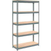 Global Industrial&#153; Extra Heavy Duty Shelving 48&quot;W x 24&quot;D x 84&quot;H With 5 Shelves, Wood Deck, Gry