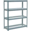 Global Industrial&#153; Extra Heavy Duty Shelving 48&quot;W x 24&quot;D x 60&quot;H With 4 Shelves, Wire Deck, Gry