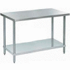 Aero Manufacturing Workbench W/Undershelf, 18 Ga. 430 Series Stainless, 72"Wx30"D