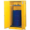 Drum Cabinet 55 Gal. Capacity Vertical Self Close Flammable W/ Drum Rollers