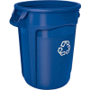 Rubbermaid® Brute 2632-73 Round Recycling Container, 32 Gallon - Blue