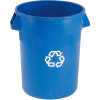 Rubbermaid® Brute 2643-07 Round Recycling Container, 44 Gallon - Blue