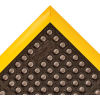 NoTrax&#174; Safety Stance&#174; Drainage Mat Border 7/8&quot; Thick 3-5/32' x 5-5/16' Black/Yellow