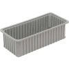 Dandux Dividable Stackable Plastic Box 50P0224060 - 24"L x 11"W x 6"H, Gray