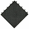 NoTrax® Modular Lok-Tyle™ Drainage Mat Interlocking Tile 12" x 12" Black