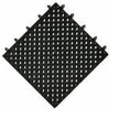 NoTrax® Modular Lok-Tyle Drainage Mat Interlocking Tile 12" x 12" Black