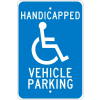 Aluminum Sign - Handicapped Vehicle Parking - .08" Thick, TM10J