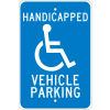 Aluminum Sign - Handicapped Vehicle Parking - .08&quot; Thick, TM10J