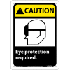 Graphic Signs - Caution Eye Protection Required - Plastic 7"W X 10"H